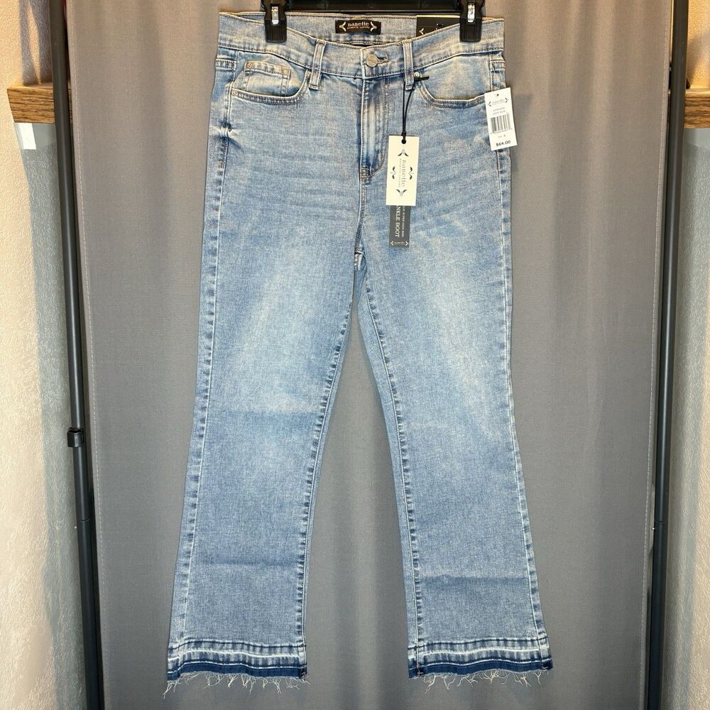 Nanette Lepore Belle jolie High Rise Ankle Skinny Distressed Jeans Womens Size 4